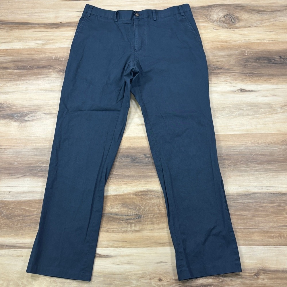 Indochino Chino Pants Mens 33x30 Navy Blue Cotton Twill Straight Leg